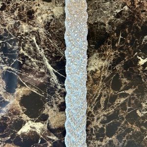 White and crystal new - wedding belt / sash - stunning!